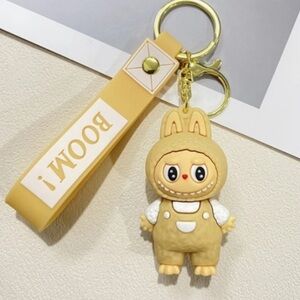 Adorable Apricot Colored Bunny Labubu Keychain NEW with Tags